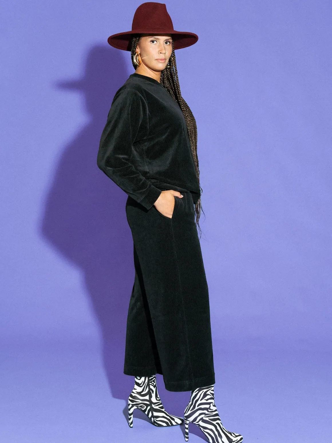 Abbie Sweater - Corduroy Black