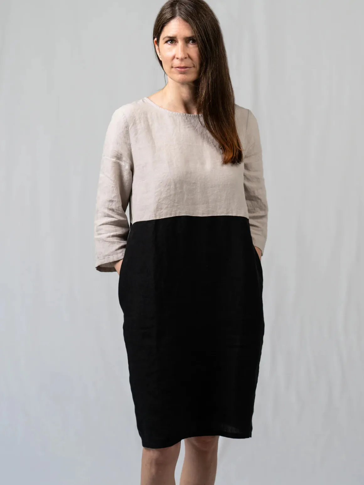 ADA Pellavamekko- hiekka / musta