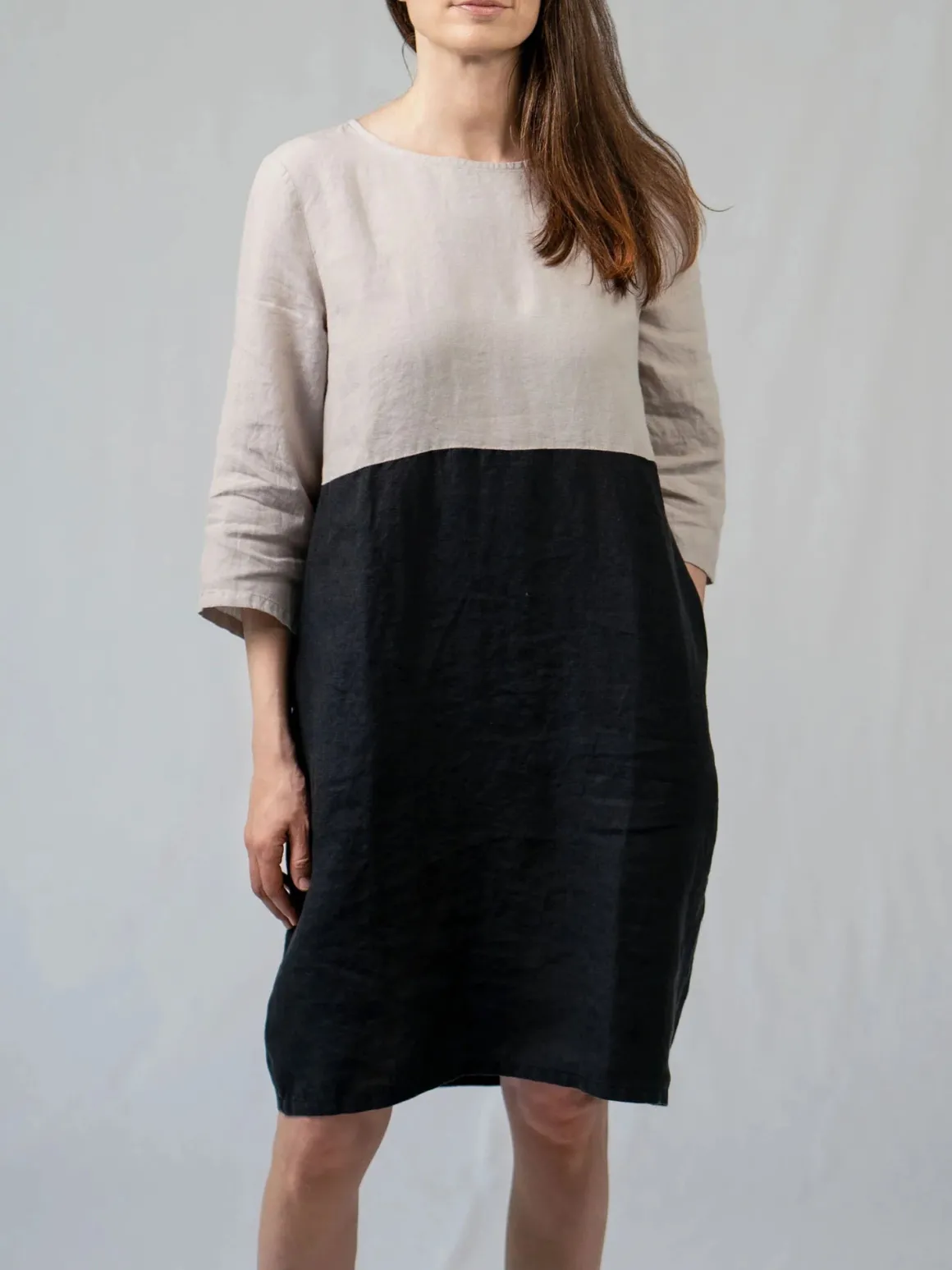 ADA Pellavamekko- hiekka / musta