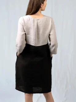 ADA Pellavamekko- hiekka / musta