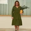 Amelie Dress kerrosmekko - Chive