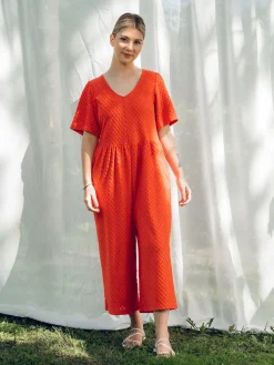 Andy Jumpsuit - Square Red