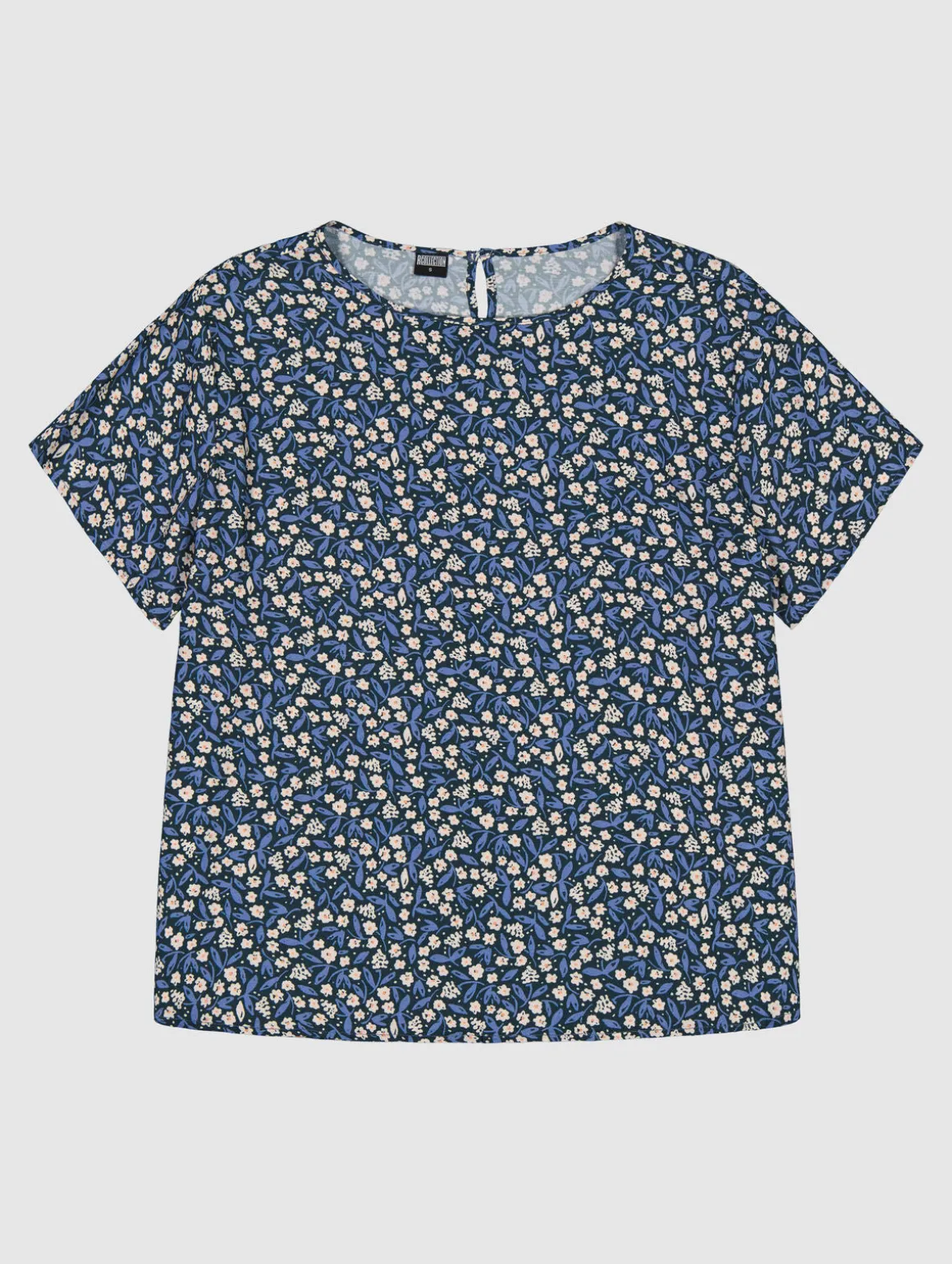 Bea Printti T-paita - Tummansininen kehäkukka