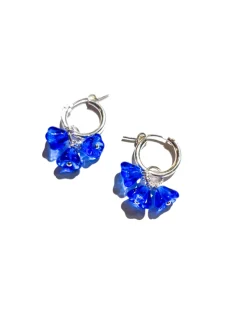 Blooming Sorbet Blue Sapphire 925 Silver - korvakorut