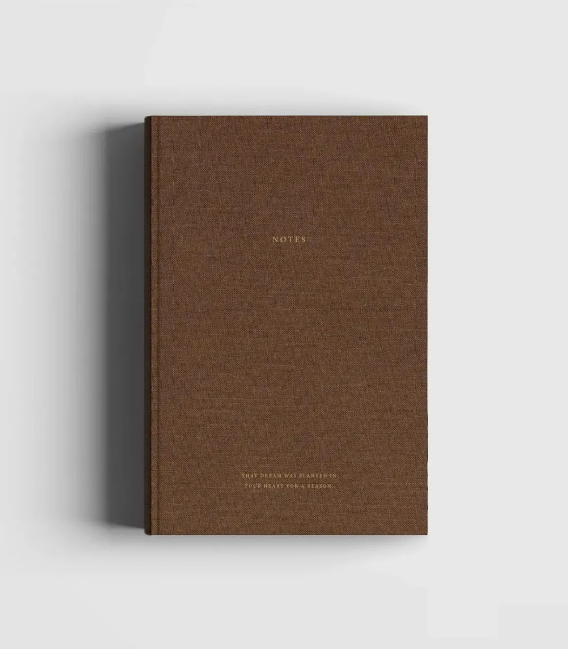 Brown Linen & Golden Notebook - That dream was planted in your heart