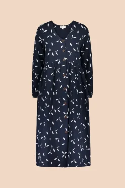 Button Dress - Indigo Wind