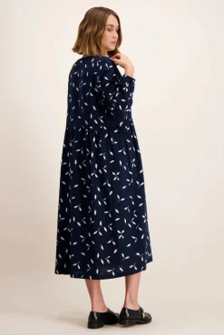 Button Dress - Indigo Wind