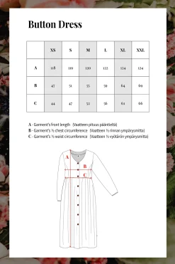 Button Dress - Indigo Wind