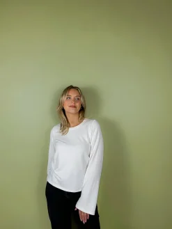 Classic Crewneck Long-Sleeve Shirt - White