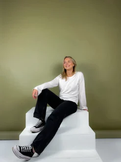 Classic Crewneck Long-Sleeve Shirt - White