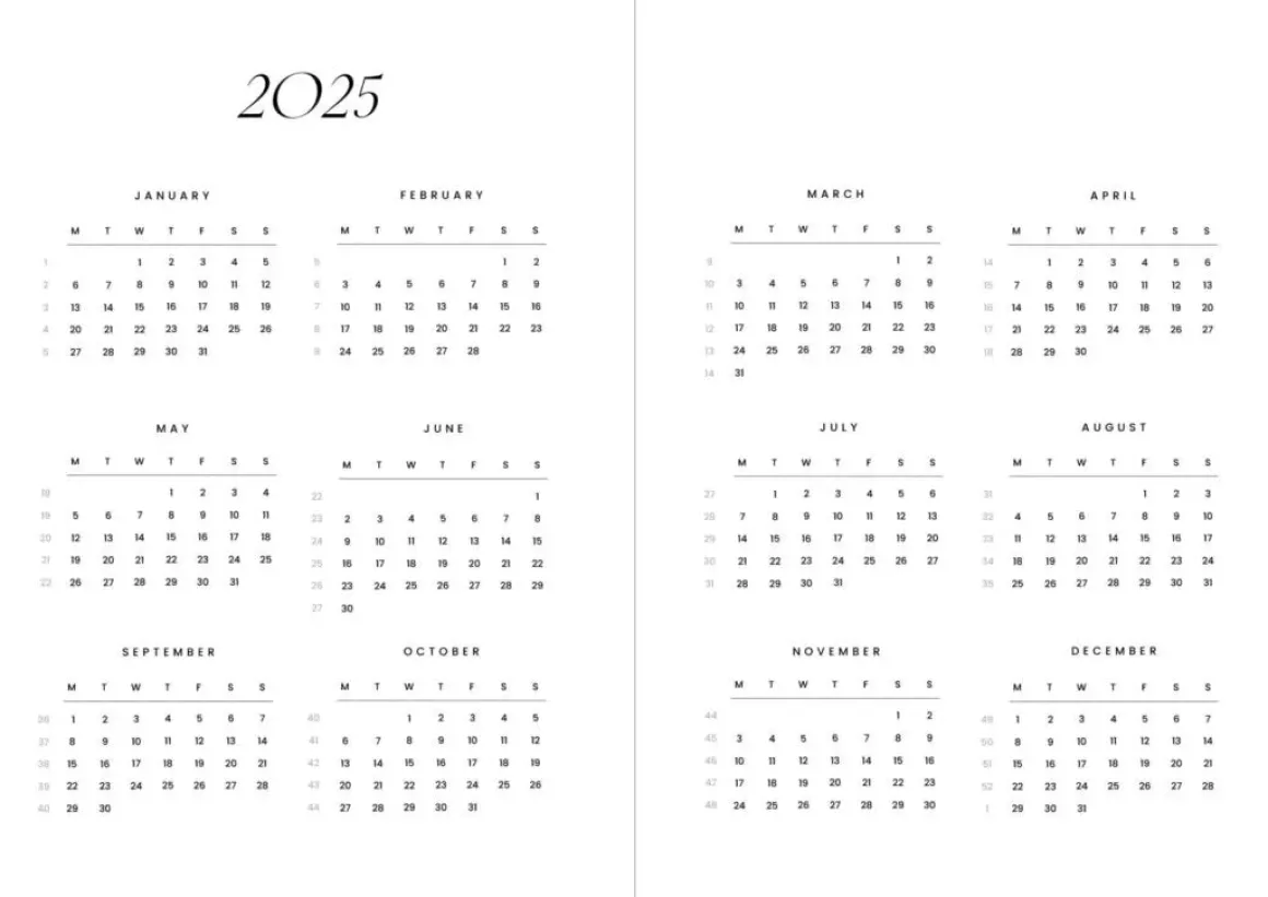 Cozy Planner 2025 - Green Stripes