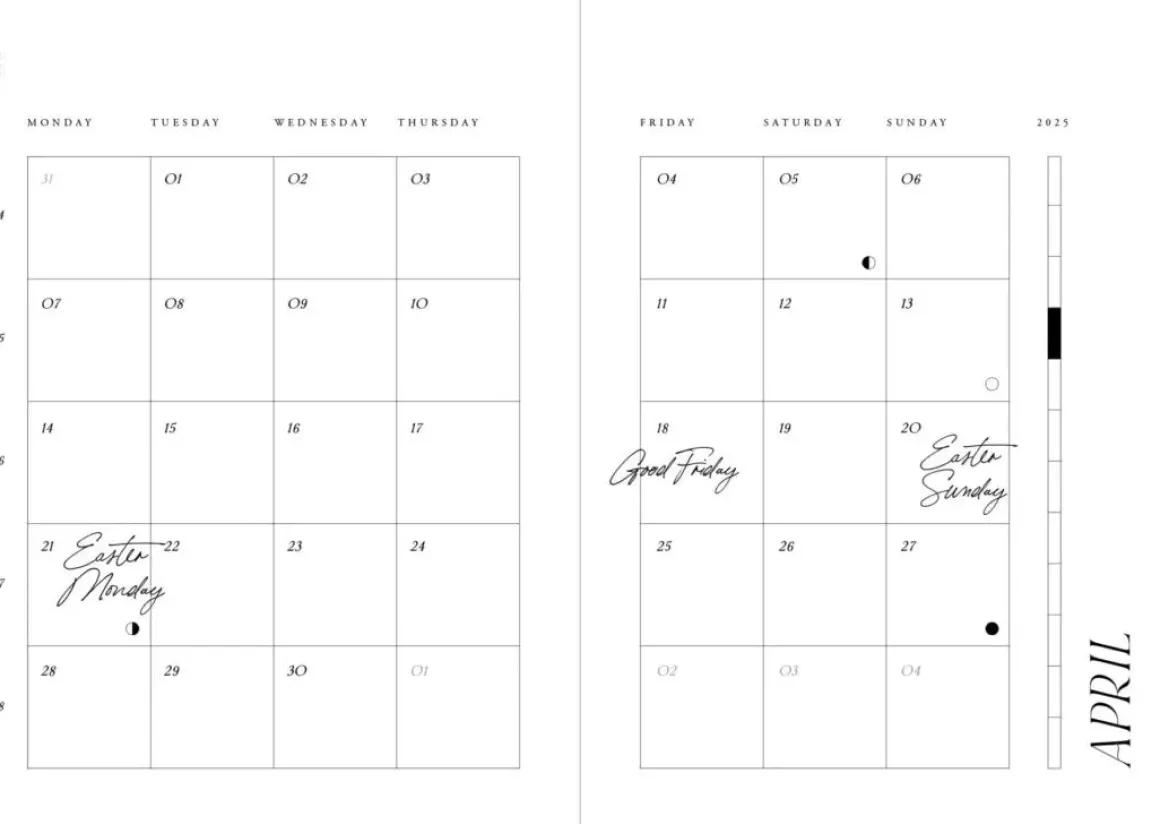 Cozy Planner 2025 - Sand Stripes