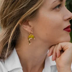 Delfiini- korvikset - Kulta