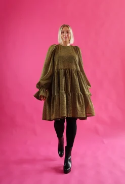 Dishy Dress - Glitter Musta/Kulta M/L