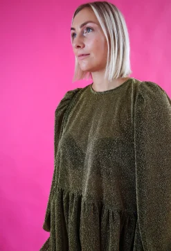 Dishy Dress - Glitter Musta/Kulta M/L
