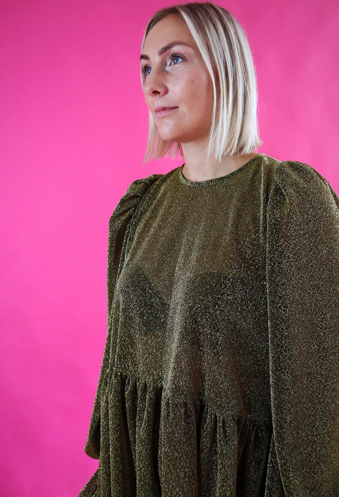 Dishy Dress - Glitter Musta/Kulta M/L