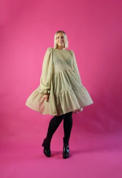 Dishy Dress - Glitter Valkokulta
