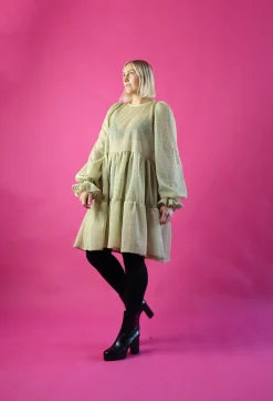 Dishy Dress - Glitter Valkokulta