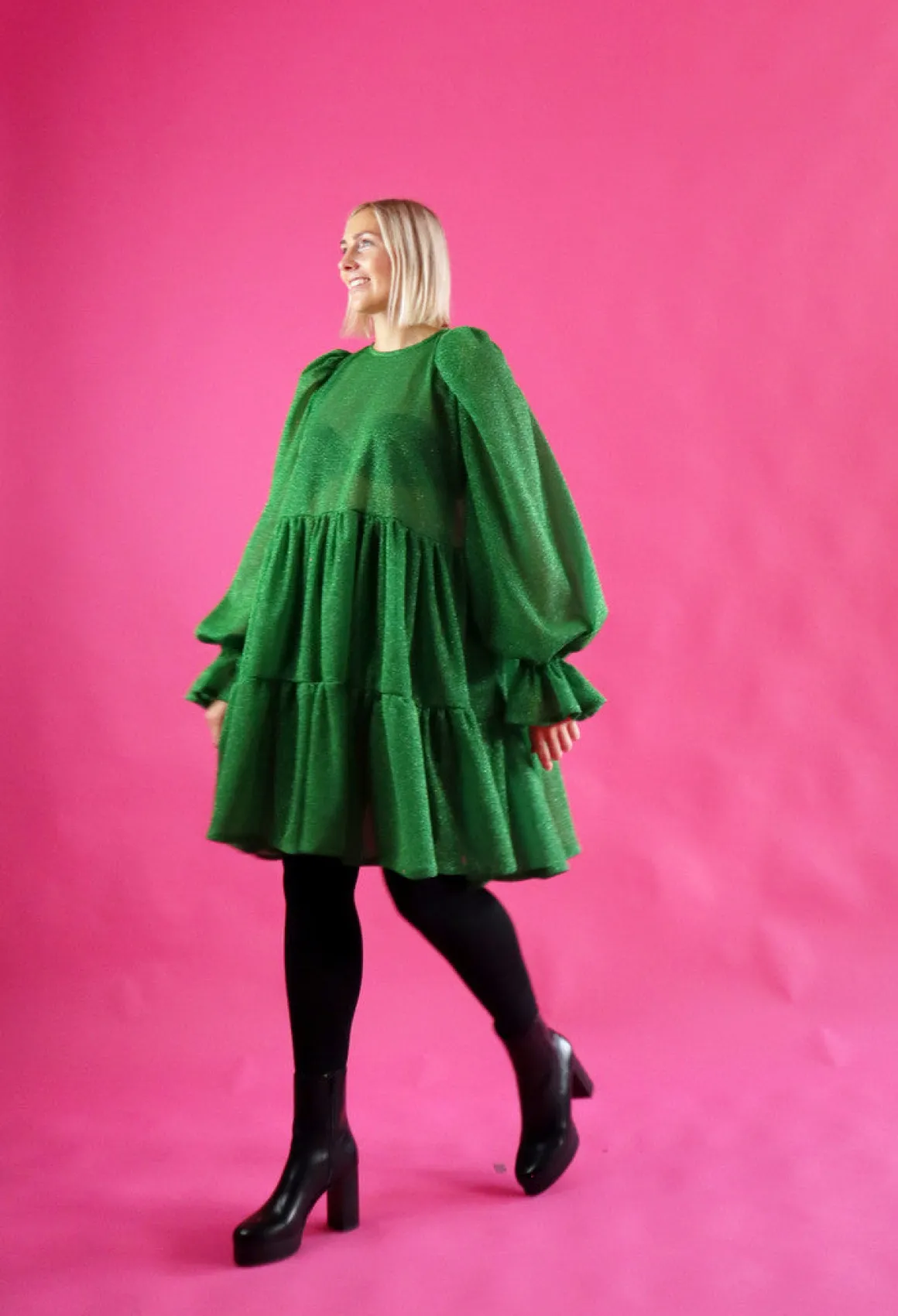 Dishy Dress - Glitter Vihreä