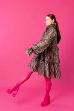 Dishy Dress - Lace Black/Nude