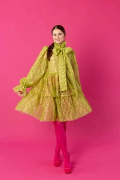 Dishy Dress - Lace Green