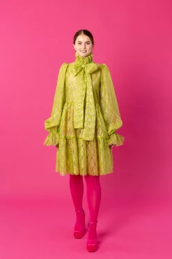 Dishy Dress - Lace Green