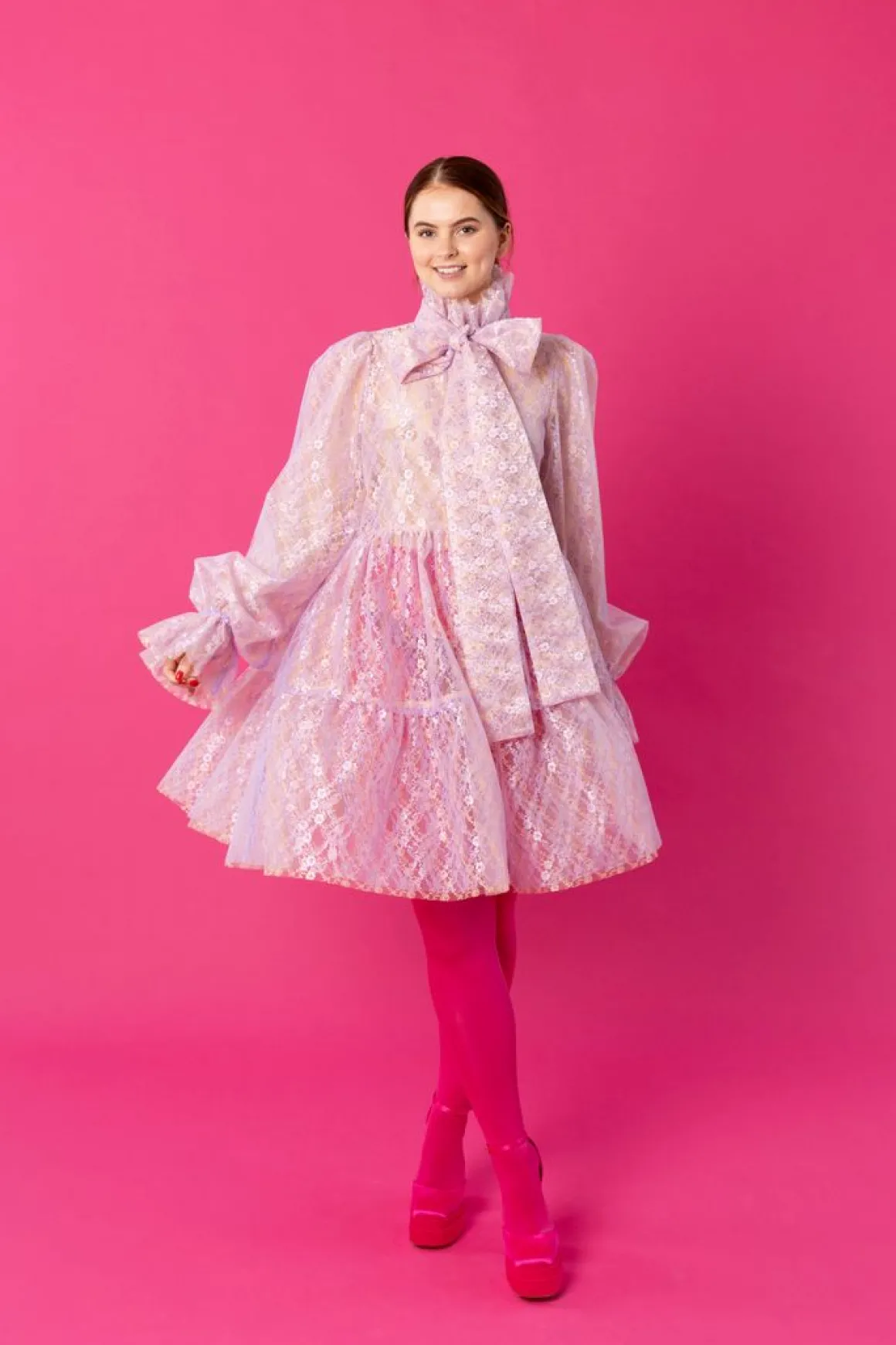 Dishy Dress - Lace Lavender