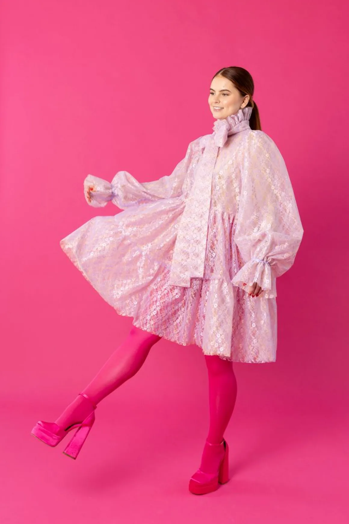 Dishy Dress - Lace Lavender