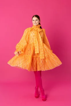 Dishy Dress - Lace Orange