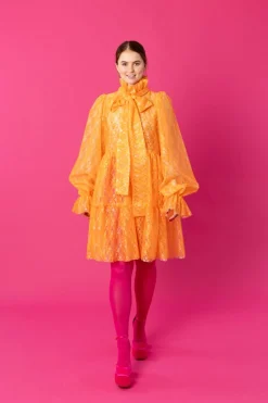 Dishy Dress - Lace Orange