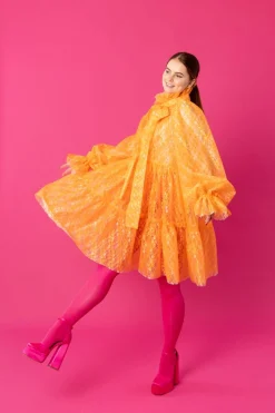 Dishy Dress - Lace Orange