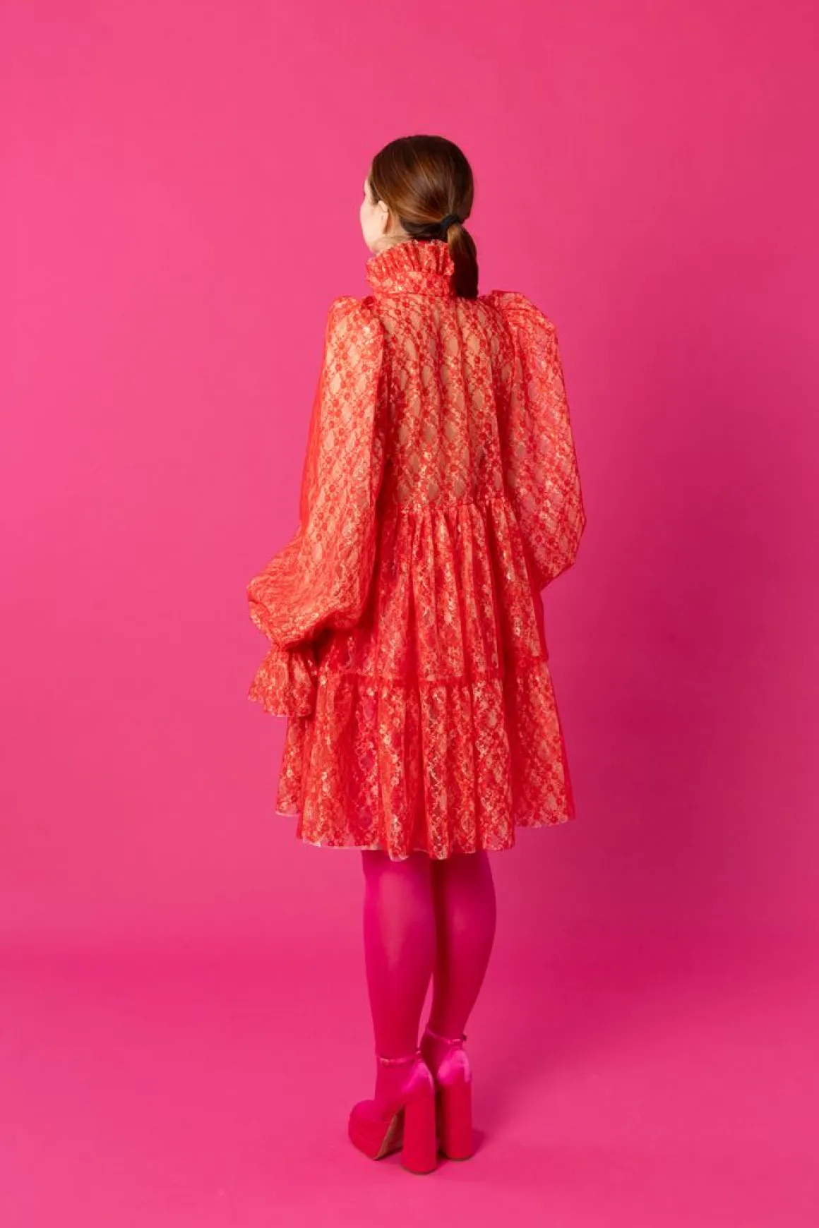 Dishy Dress - Lace Red