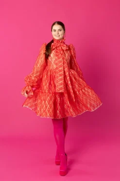 Dishy Dress - Lace Red