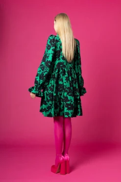 Dishy Dress - Vihreä Kukka