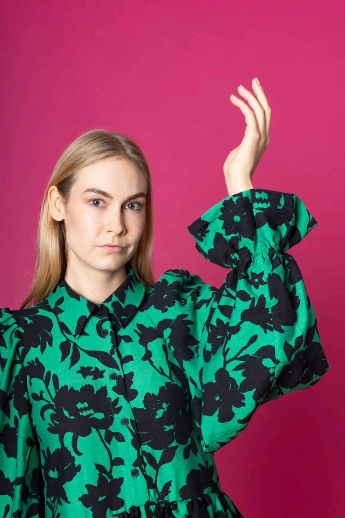 Dishy Dress - Vihreä Kukka