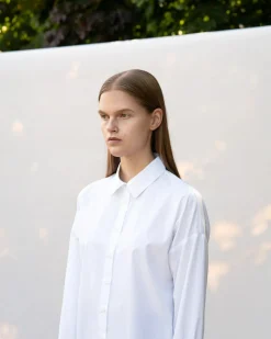 Dropped Shoulder Shirt - White