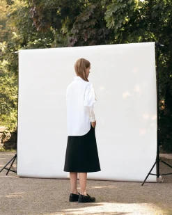 Dropped Shoulder Shirt - White