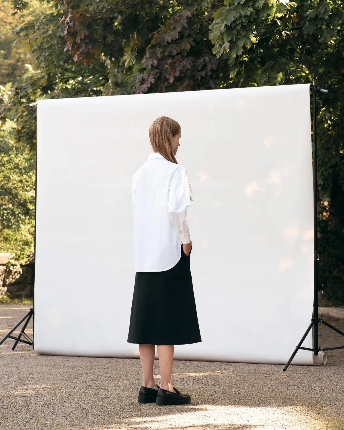 Dropped Shoulder Shirt - White