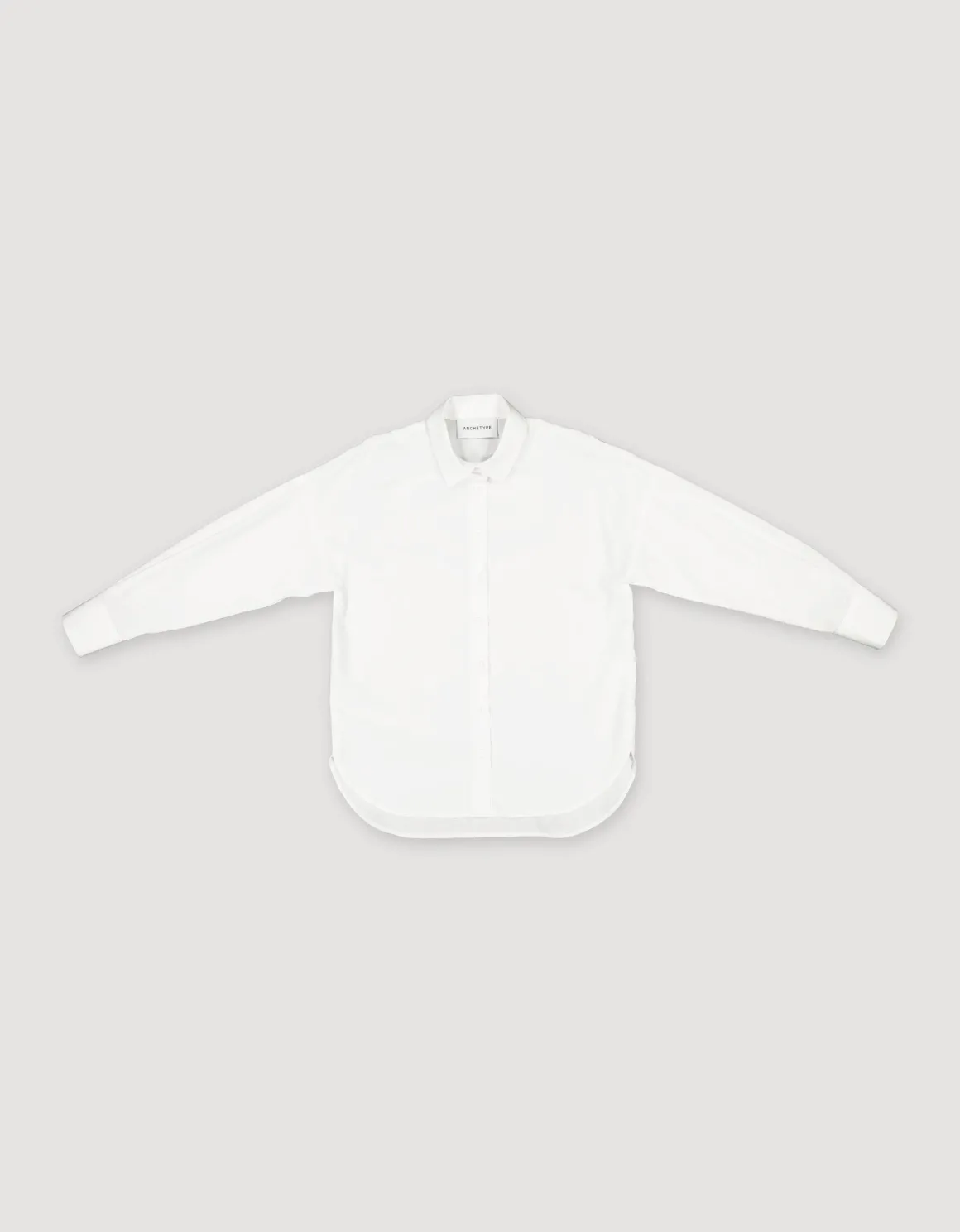 Dropped Shoulder Shirt - White