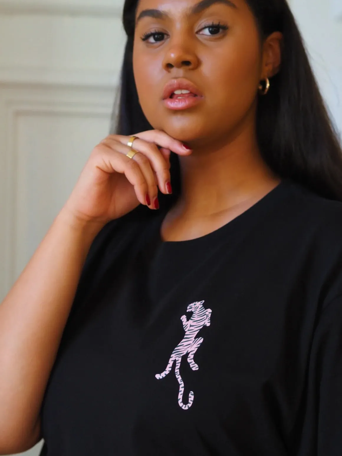 Easy Tiger Oversize T-shirt - Black