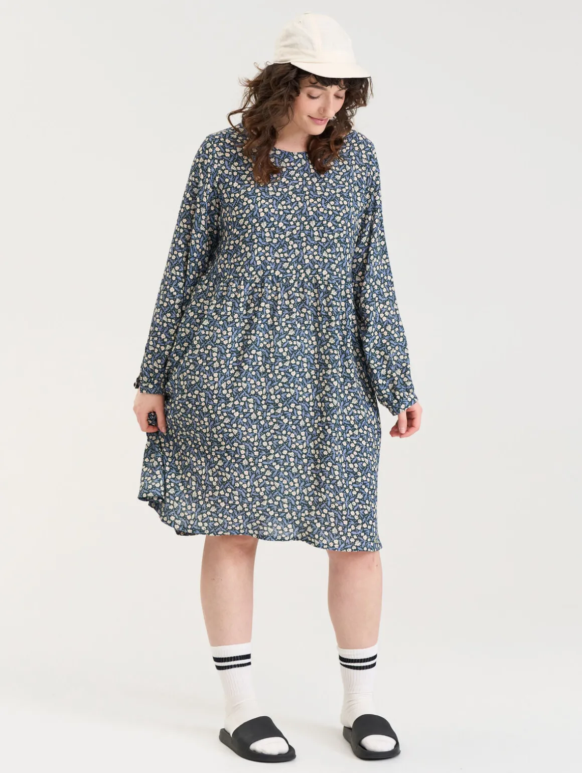 Elviira Printtimekko - Tummansininen kehäkukka