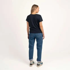 Eva merino T-paita - Indigonsininen