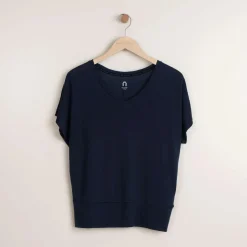 Eva merino T-paita - Indigonsininen