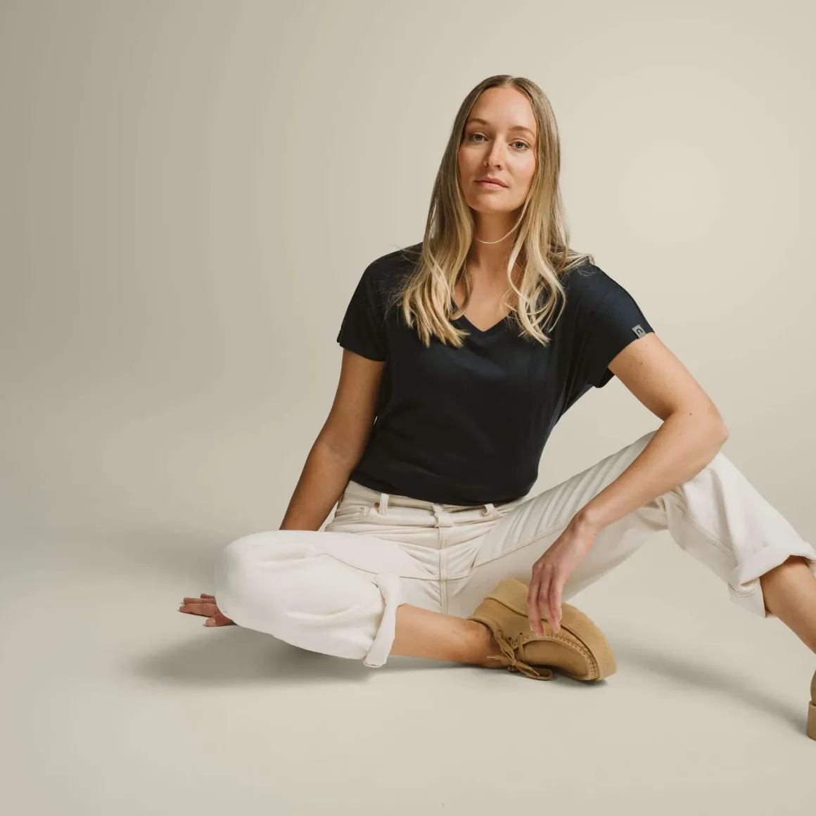 Eva merino T-paita - Indigonsininen