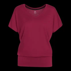 Eva merino T-paita - Rubiini