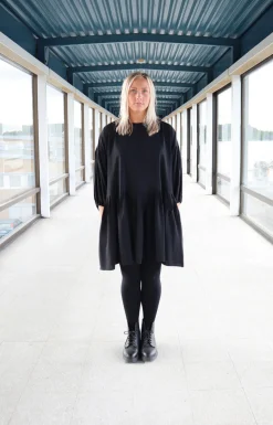 Flirty Dress Puff Sleeve - Black