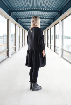 Flirty Dress Puff Sleeve - Black