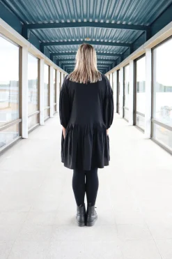 Flirty Dress Puff Sleeve - Black