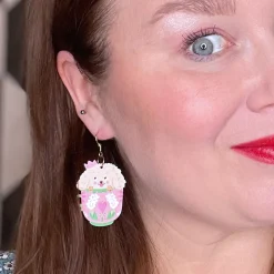 Fluffy Puppy Tea - Earrings