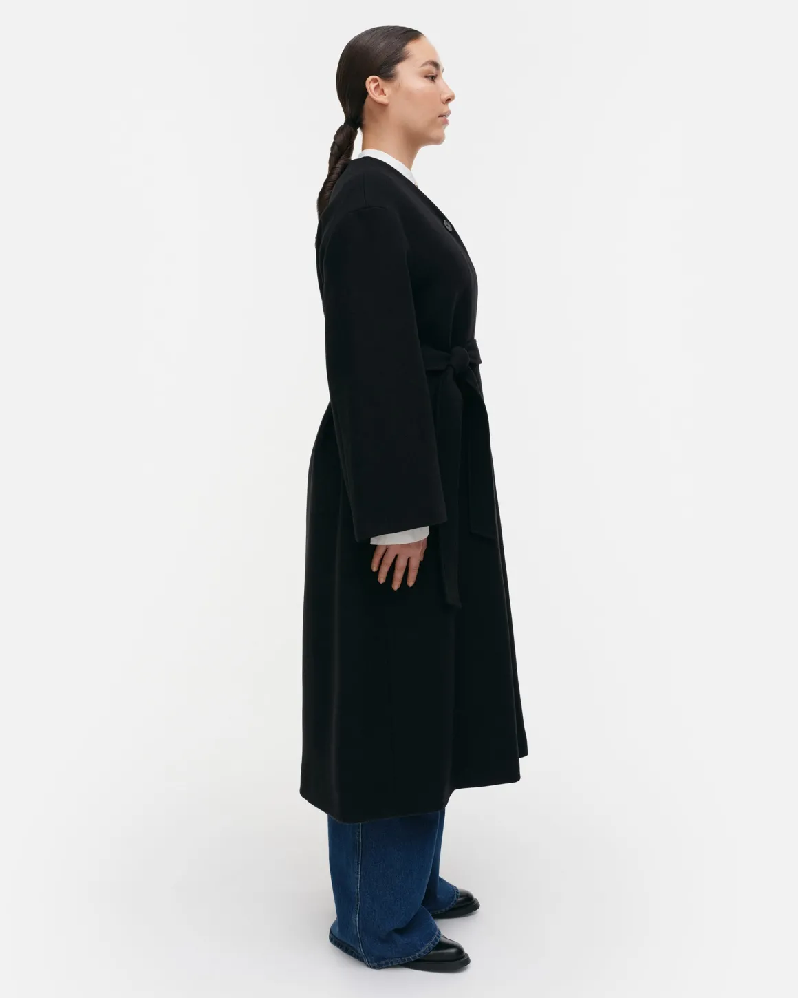 Formaali Solid Villakangastakki - Musta S